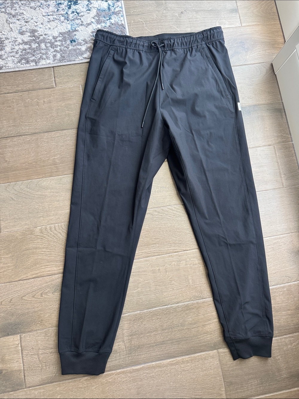 Reigning Champ Black Tapered Joggers with Drawstring